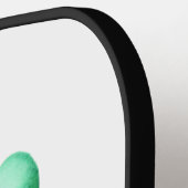 ロマンチックかわいい水彩緑のバレンタインデー ピックルボールラケット (左詳細)