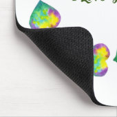 ロマンチックかわいい水彩緑のバレンタインデー マウスパッド (コーナー)