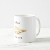 ロマンチックかわいい水色シータイムシェルコーヒーマグ コーヒーマグカップ (正面右)