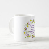 ロマンチックかわいい花の誕生日ミニマリスト コーヒーマグカップ (正面左)