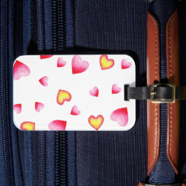 ロマンチックかわいい赤いハート ラゲッジタグ