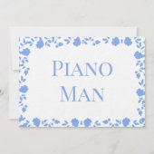ロマンチックかわいらしなソフトソングネームテーブルカード 招待状 (正面)