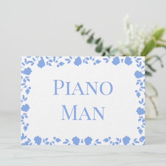 ロマンチックかわいらしなソフトソングネームテーブルカード 招待状 (スタンド正面)