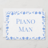 ロマンチックかわいらしなソフトソングネームテーブルカード 招待状 (裏面)