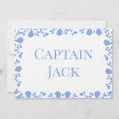 ロマンチックかわいらしなソフトソングネームテーブルカード 招待状 (正面)