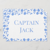 ロマンチックかわいらしなソフトソングネームテーブルカード 招待状 (正面/裏面)