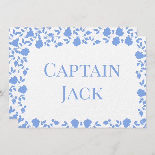 ロマンチックかわいらしなソフトソングネームテーブルカード 招待状 (正面/裏面)