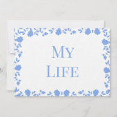 ロマンチックかわいらしなソフトソングネームテーブルカード 招待状 (正面)