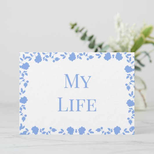 ロマンチックかわいらしなソフトソングネームテーブルカード 招待状 (スタンド正面)