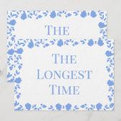 ロマンチックかわいらしなソフトソングネームテーブルカード 招待状 (正面/裏面)