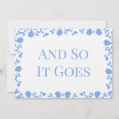 ロマンチックかわいらしなソフトソングネームテーブルカード 招待状 (正面)