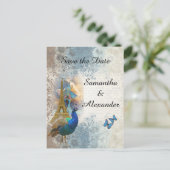 ロマンチックかわいらしなパリコラージュは日付を保存 案内ポストカード (スタンド正面)