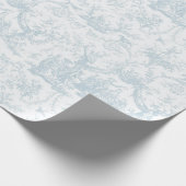 ロマンチックかわいらしなライトブルートイルギフト ラッピングペーパー (角)