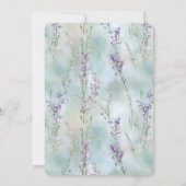 ロマンチックかわいらしな紫の結婚花 招待状 (裏面)
