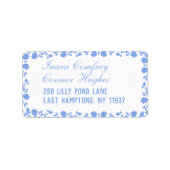 ロマンチックかわいらしソフトフローラ縁どリターンメール ラベル (正面)