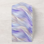 ロマンチックかわいらしパープルブルーパール渦巻き オールインワン招待状 (外側)