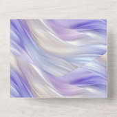 ロマンチックかわいらしパープルブルーパール渦巻き オールインワン招待状 (裏面)