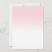 ロマンチックかわいらしピンクフローラリースブライダルシャワー 招待状 (裏面)