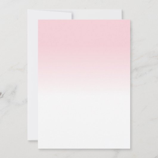 ロマンチックかわいらしピンクフローラリースブライダルシャワー 招待状 (裏面)