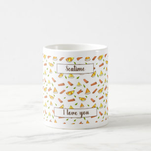 ロマンチックかわいらしミニマリストHappy Summer Coffee Mug コーヒーマグカップ