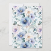 ロマンチックかわいらしラベンダーフラワーズブライダルシャワー 招待状 (裏面)