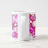 ロマンチックきらめくツインハートスターバレンタインデー ジャンボコーヒーマグカップ (裏面)