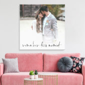 ロマンチックこの瞬間を思い出すスクリプトフォト キャンバスプリント (インサイチュ (リビング))
