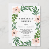 ロマンチックつる植物リハーサルディナー招待状 招待状 (正面)