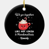 ロマンチックでおもしろいクリスマス セラミックオーナメント (裏面)