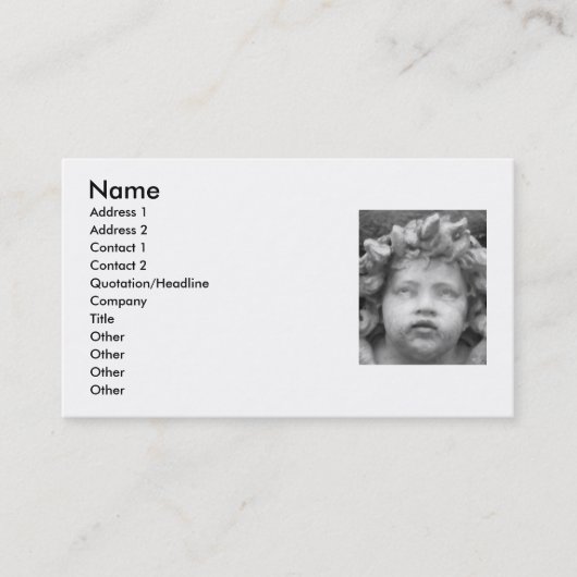 ロマンチックでイタリアンなルネサンスの天使の名刺 名刺 (正面)