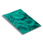 ロマンチックでエレガントなターコイズグリーンのバラ ノートブック (右側)