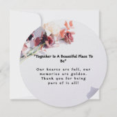 ロマンチックでエレガントな花のウェディングサンキューレター サンキューカード (裏面)