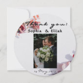 ロマンチックでエレガントな花のウェディングサンキューレター サンキューカード (正面)