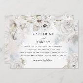 ロマンチックでエレガントな花のウェディング招待状 招待状 (正面/裏面)