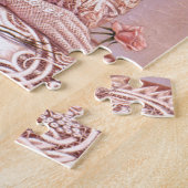 ロマンチックでビクトリアンな女性 ジグソーパズル (側面)