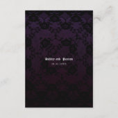 ロマンチックでムーディースパープルブーケ エンクロージャーカード (裏面)