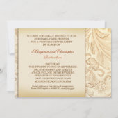 ロマンチックで上品な50周年記念写真招待状 招待状 (裏面)