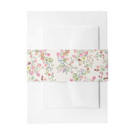 ロマンチックで優美なフローラの結婚夏の夏 招待状ベリーバンド