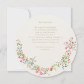 ロマンチックで優美なフローラアーチ春の結婚式写真 セーブザデート (裏面)