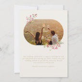 ロマンチックで優美なフローラアーチ春の結婚式写真 セーブザデート (裏面)