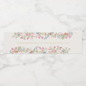 ロマンチックで優美なフローラボホ春の結婚式 ペットボトルラベル (シングルラベル)