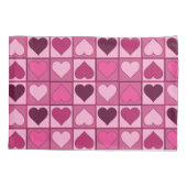 ロマンチックで写実的なピンクのハート上下に 枕カバー (裏面)