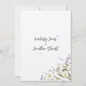 ロマンチックで幻想的な花のウェディング 招待状 (裏面)