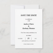 ロマンチックで感情的な文字、写真は日付を保存 セーブザデート (裏面)