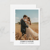 ロマンチックで感情的な文字、写真は日付を保存 セーブザデート (正面/裏面)