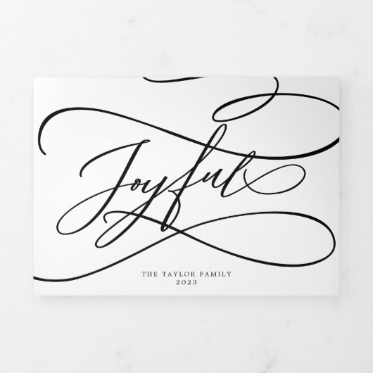 ロマンチックで楽しいクリスマス数々のの写真 三つ折りクリスマスカード (カバー)