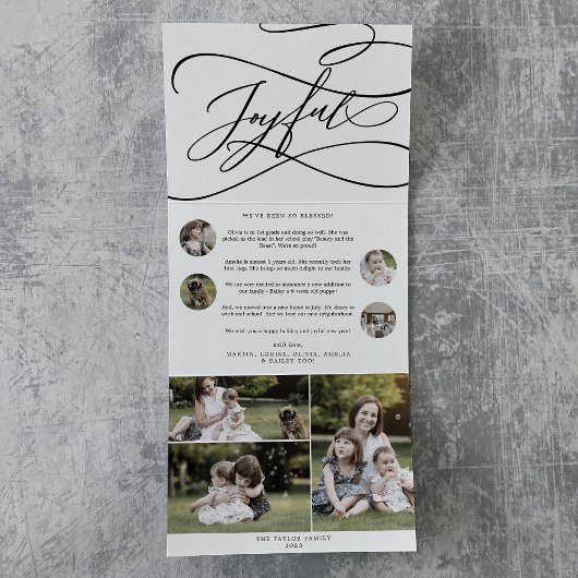 ロマンチックで楽しいクリスマス数々のの写真 三つ折りクリスマスカード