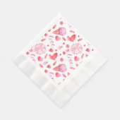ロマンチックで繊細で甘いラッピング紙 縁ありランチョンナプキン (角)