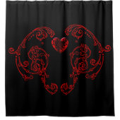 ロマンチックで繊細なゴシック シャワーカーテン (正面)