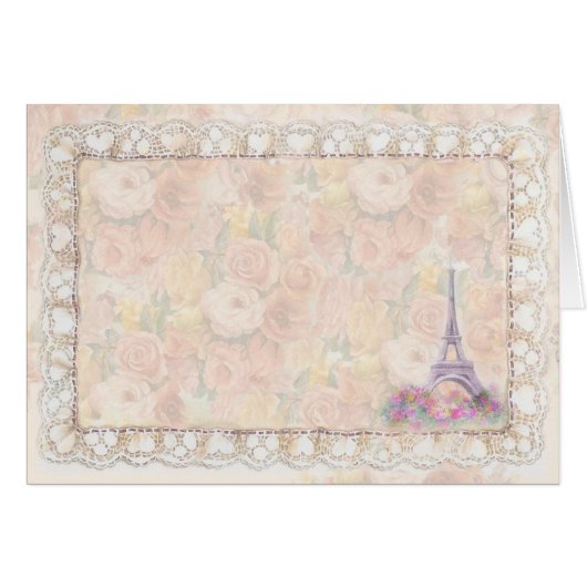 ロマンチックで色彩の鮮やかなバラのエッフェル塔 (正面横)